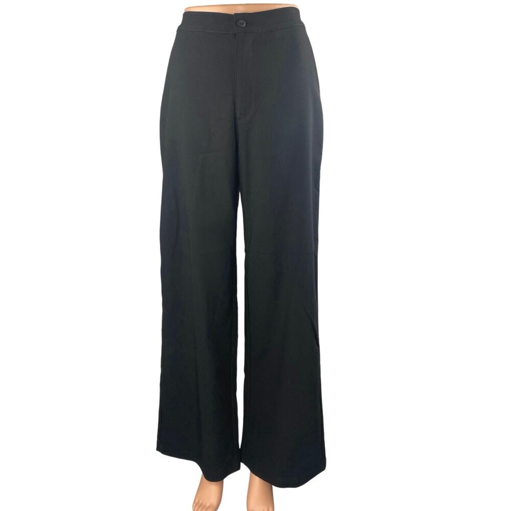 Social Tourist Women's Black Ultra High Rise Wide Leg Trousers Dress Pants Sz S